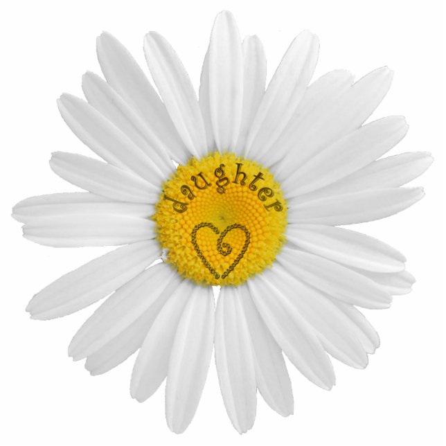 Daisy Flower For Daughter Art Customise Background Photo Sculpture Magnet (Front)
