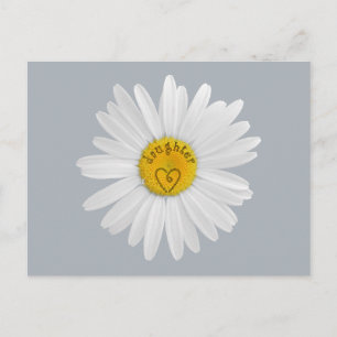 Daisy Flower For Daughter Art Customise Background Postcard