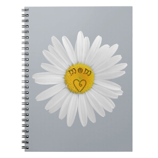 Daisy Flower For Mum Art Customise Background Notebook (Front)