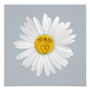 Daisy Flower For Mum Art Customise Background Photo Print