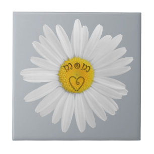 Daisy Flower For Mum Art Customise Background Tile