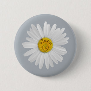 Daisy Flower For Niece Art Customise Background 6 Cm Round Badge