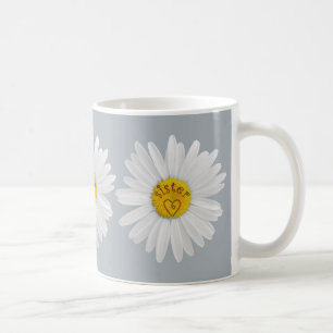 Daisy Flower For Sister Art Customise Background Coffee Mug