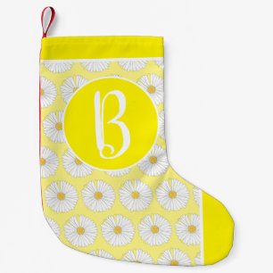 Daisy Flower Garden Party Floral Print Daisies Small Christmas Stocking