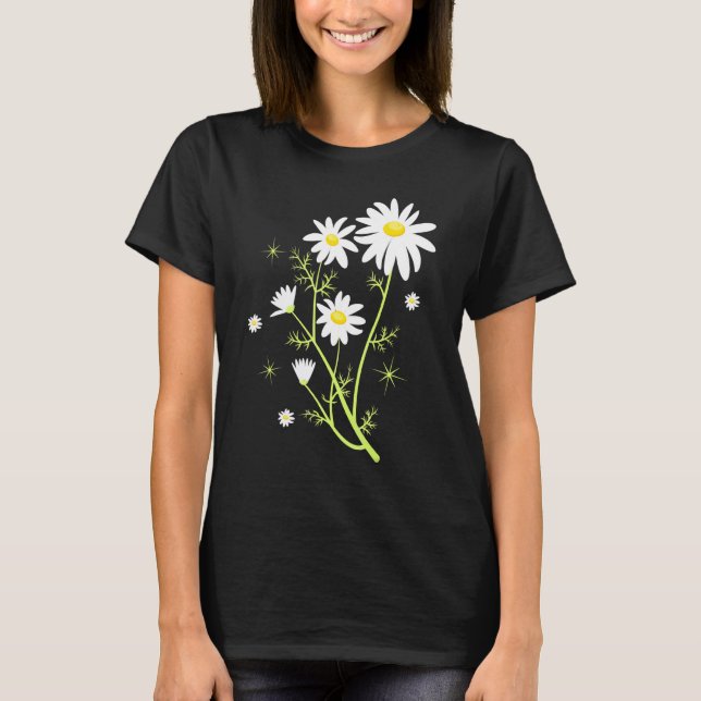 Daisy Flower Gardening Gardener Plant Floral T-Shirt (Front)