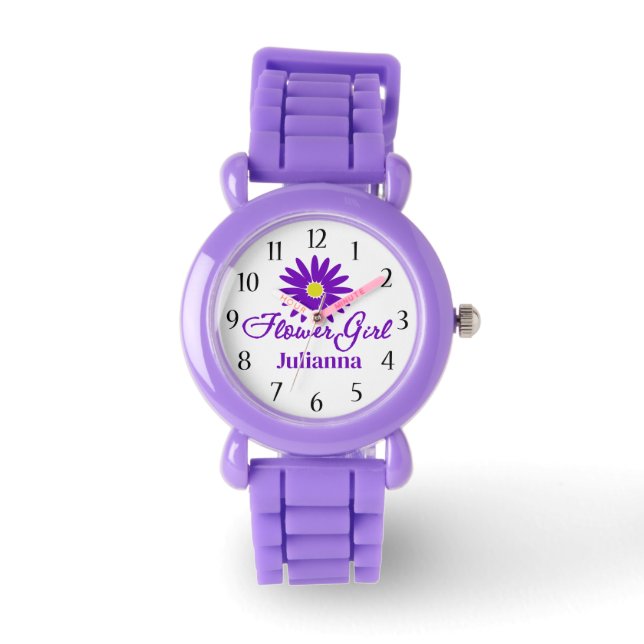 Daisy Flower Girl Purple Watch (Front)