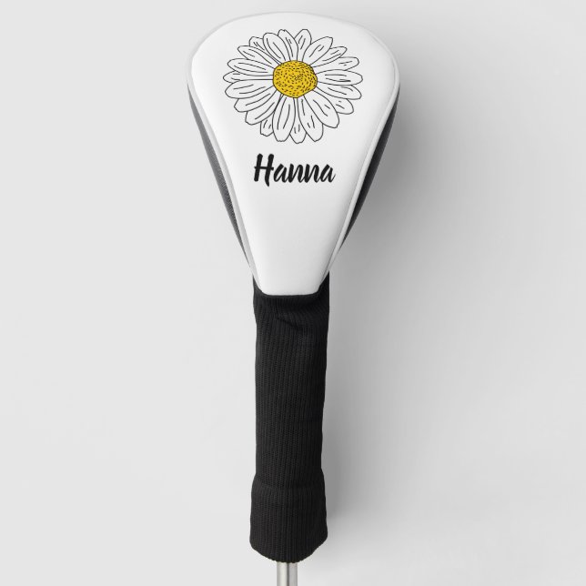 Daisy Flower Hand  Golf Head Cover (Front)