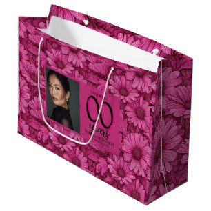 Daisy Flower Happy Birthday Contemporary Large Gift Bag