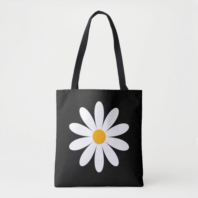 Daisy Flower Hat Tote Bag (Front)