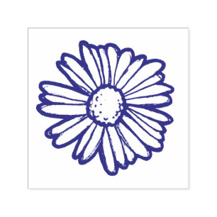 Daisy Flower Illustration                          Self-inking Stamp