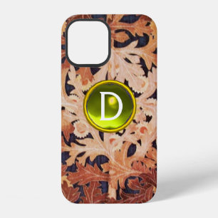 DAISY FLOWER IN BROWN FLORAL YELLOW GEM MONOGRAM iPhone 12 CASE