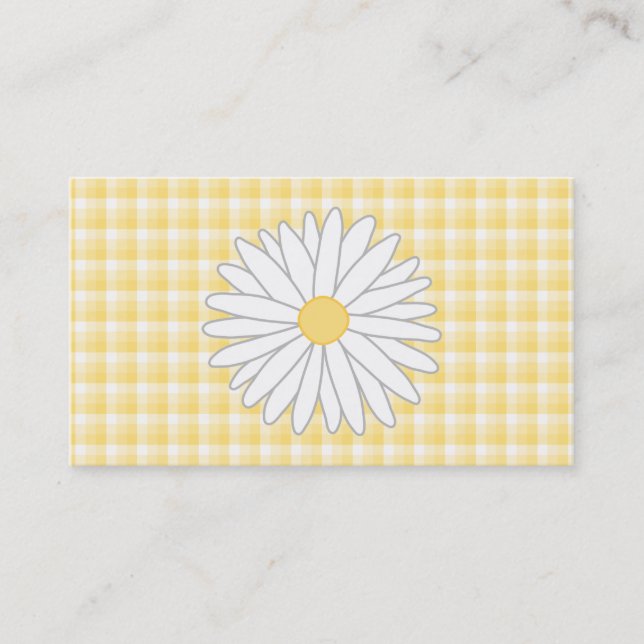 Daisy Flower in Yellow and White. Business Card (Front)
