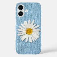 Daisy Flower Inner Peace Symbol Sign Pale Denim