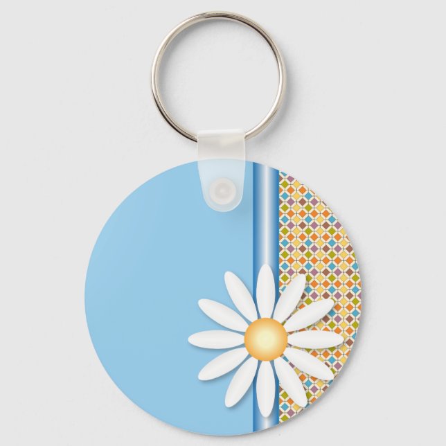 Daisy flower key ring (Front)