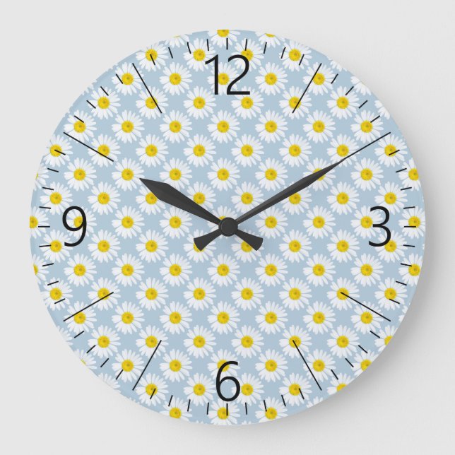 Daisy flower large clock (Front)