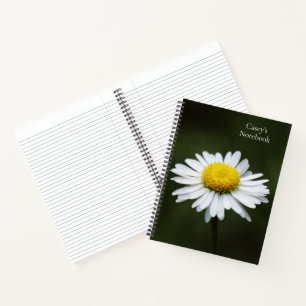 Daisy Flower Large Journal Personalised Notebook