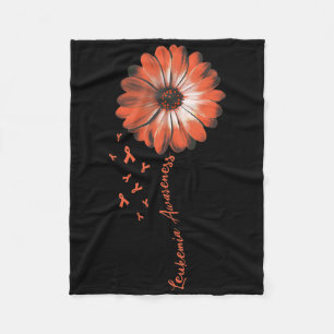 Daisy Flower Leukaemia Awareness Gifts Fleece Blanket