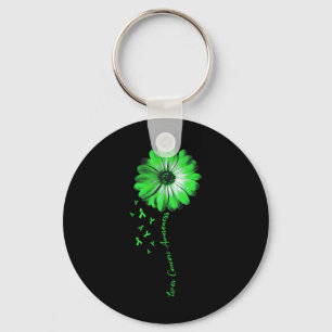 Daisy Flower Liver Cancer Awareness Gifts Key Ring