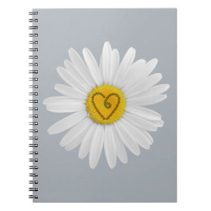 Daisy Flower Love Art Customise Background Notebook