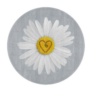 Daisy Flower Love Art Customize Background Cutting Board