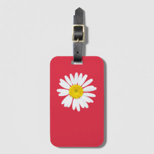 Daisy flower luggage tag