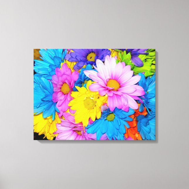 Daisy Flower Mix Canvas Print (Front)