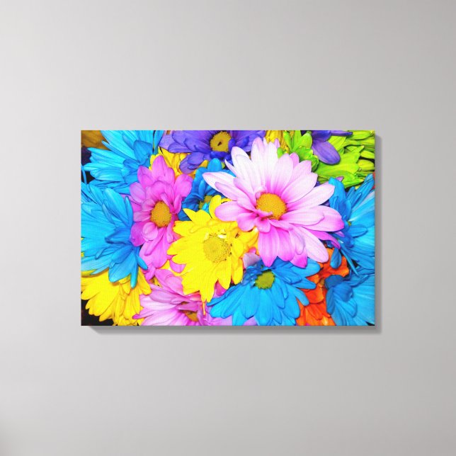 Daisy Flower Mix Canvas Print (Front)