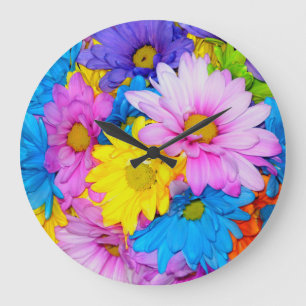 Daisy Flower Mix Clock