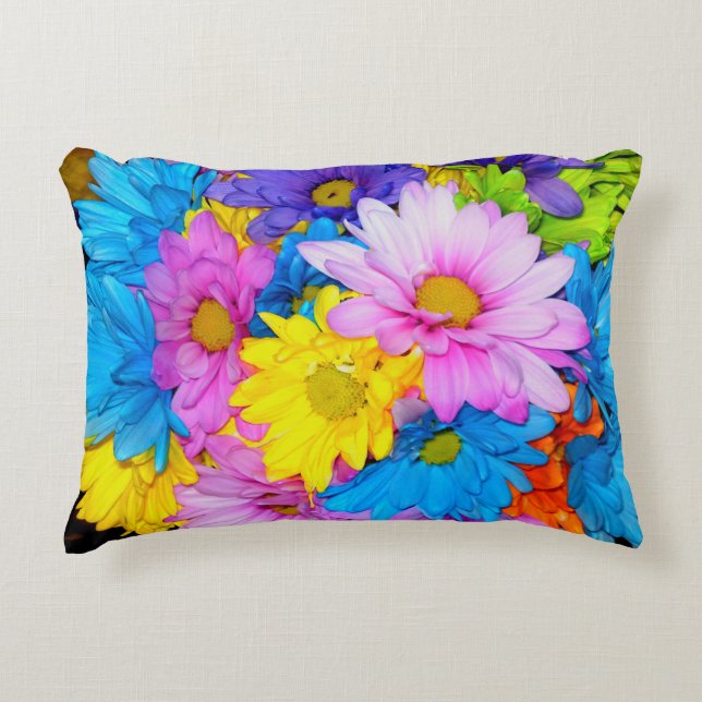 Daisy Flower Mix Pillow (Front)