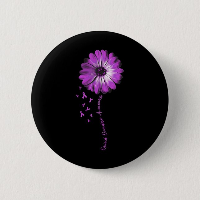 Daisy Flower Opioid Overdose Awareness Gifts  6 Cm Round Badge (Front)
