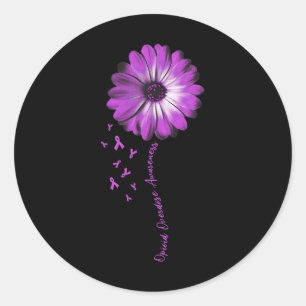 Daisy Flower Opioid Overdose Awareness Gifts Classic Round Sticker