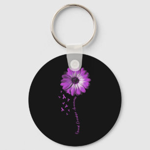 Daisy Flower Opioid Overdose Awareness Gifts Key Ring