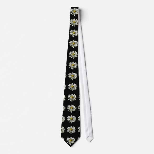Daisy Flower: Original Illustration, Black Tie (Front)