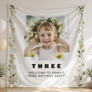 Daisy Flower Party Backdrop Tapestry