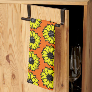 "Daisy" Flower Pattern Kitchen Towel
