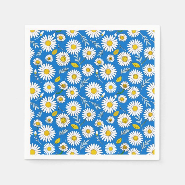 Daisy flower pattern napkin (Front)