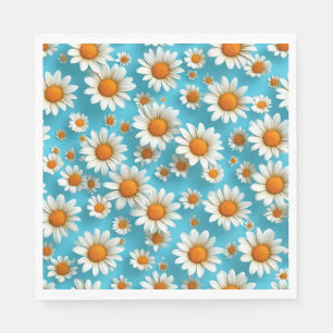 Daisy flower pattern napkin