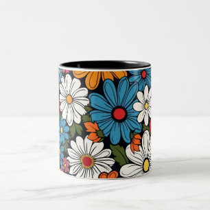   Daisy flower pattern   Two-Tone Coffee Mug