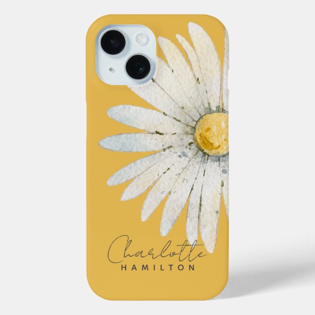 Daisy Flower Personalised Name Case-Mate iPhone Case (Back)