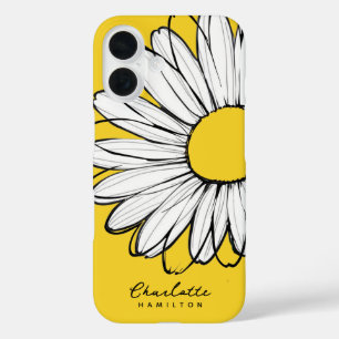 Daisy Flower Personalised Name iPhone 16 Case