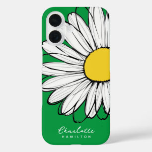 Daisy Flower Personalised Name iPhone 16 Case