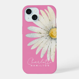 Daisy Flower Personalised Name iPhone 15 Case