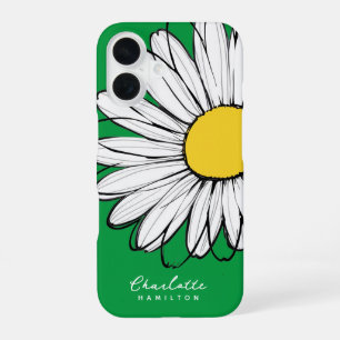 Daisy Flower Personalised Name iPhone 16 Case
