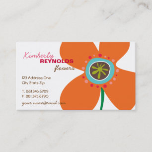 Daisy Flower Pop Fun Summer Daisies Whimsical Cute Business Card