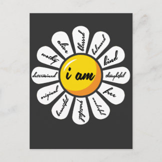 Daisy - Flower Positive Affirmation Postcard