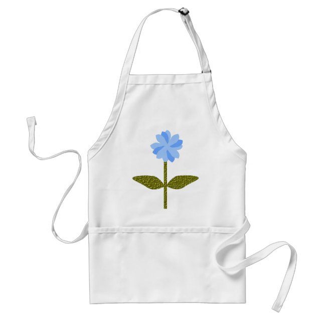 Daisy Flower Pretty Blue Apron (Front)