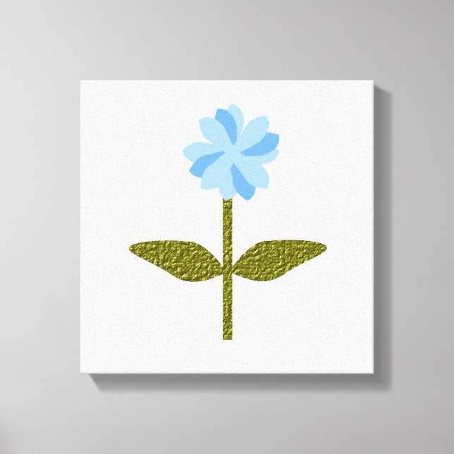 Daisy Flower Pretty Blue Canvas Print (Front)