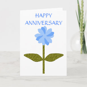 Daisy Flower Pretty Blue Custom Greeting Card