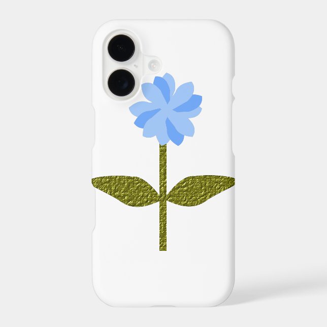 Daisy Flower Pretty Blue iPhone 3 Case (Back)