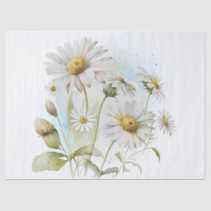 Daisy Flower Watercolor Tissue Paper